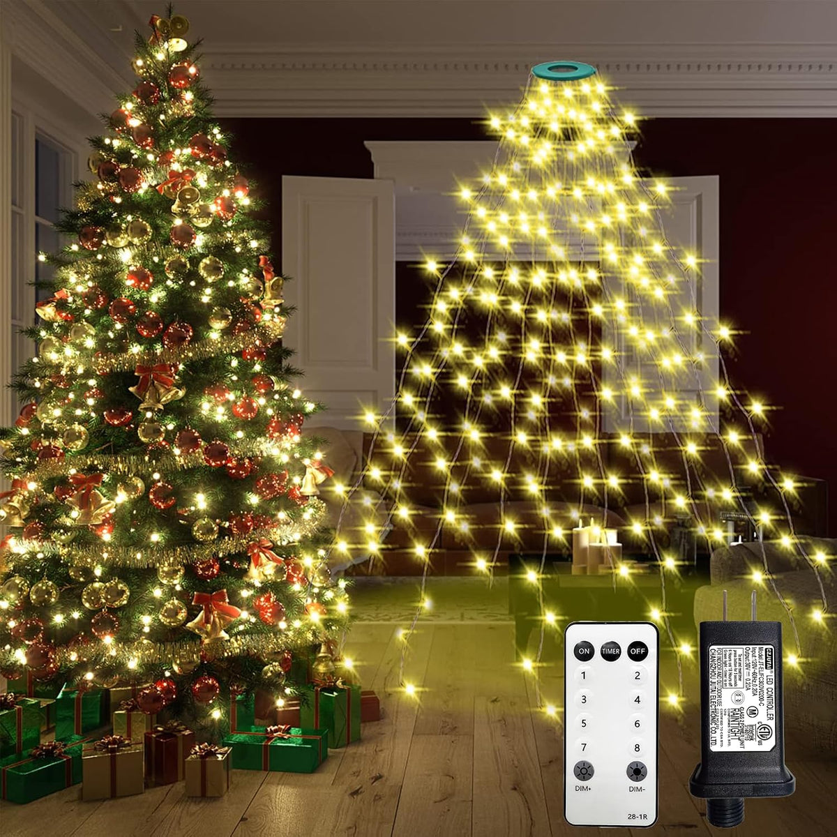 Easy Setup Smart Christmas Tree Lights 400 LED