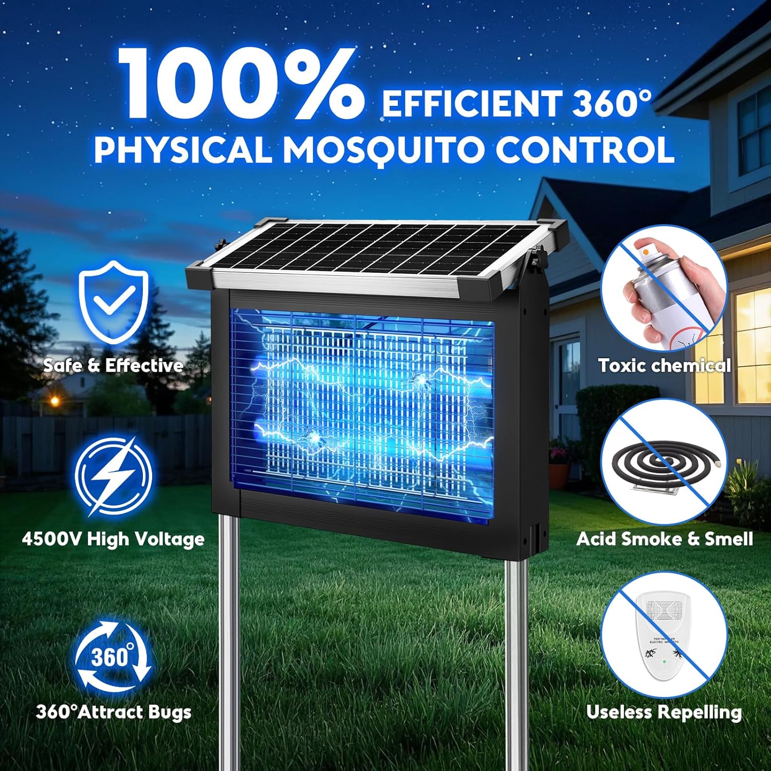 Solar Fly Zapper Lamp