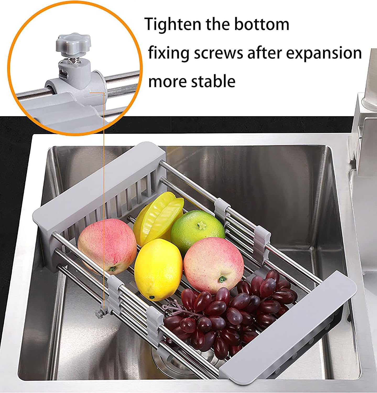 Expandable Stainless Steel Dish Drainer Rack