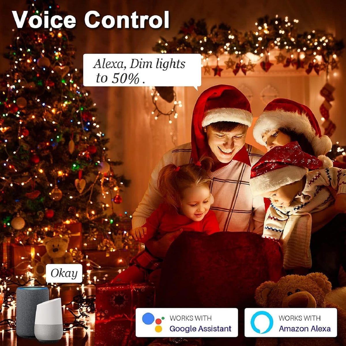 Easy Setup Smart Christmas Tree Lights 400 LED