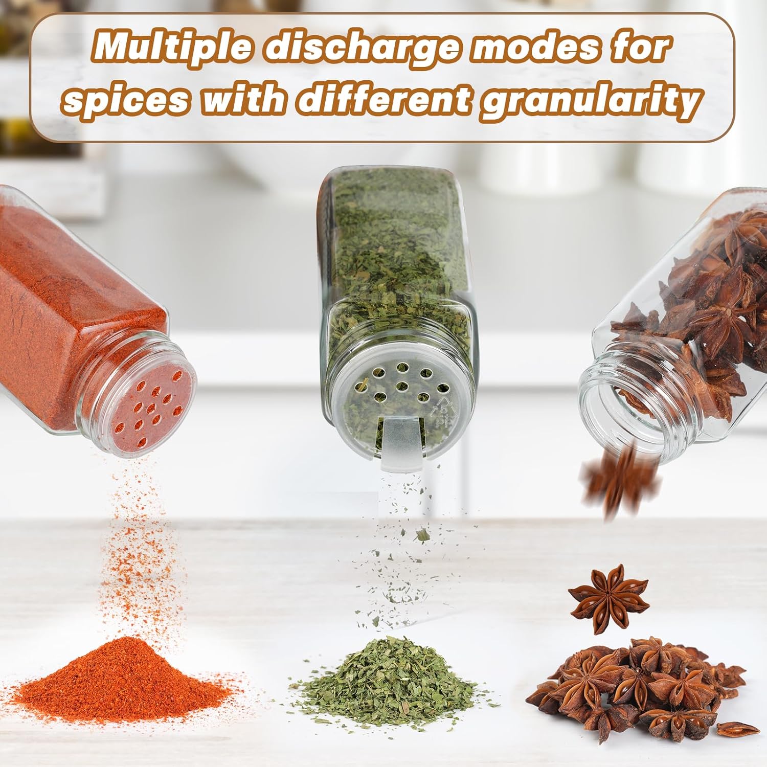 Bamboo Lid Spice Jar Set (24 Pieces)