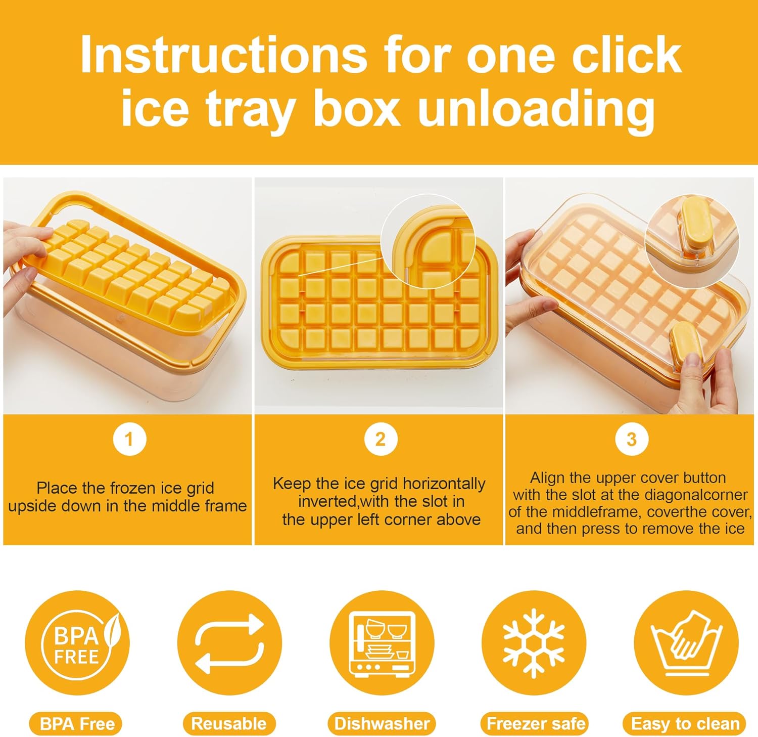 One Button Ice Cube Tray