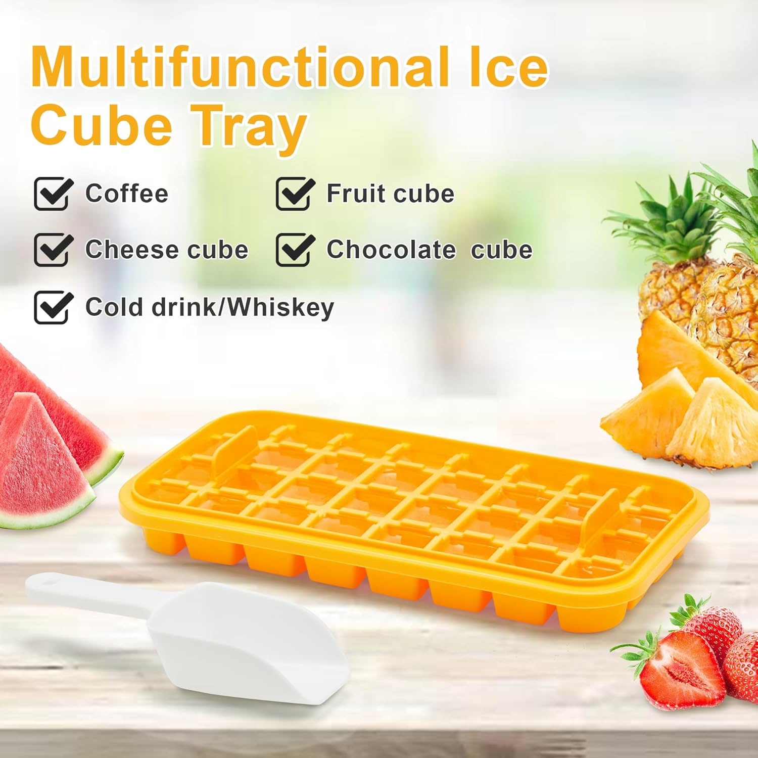 One Button Ice Cube Tray