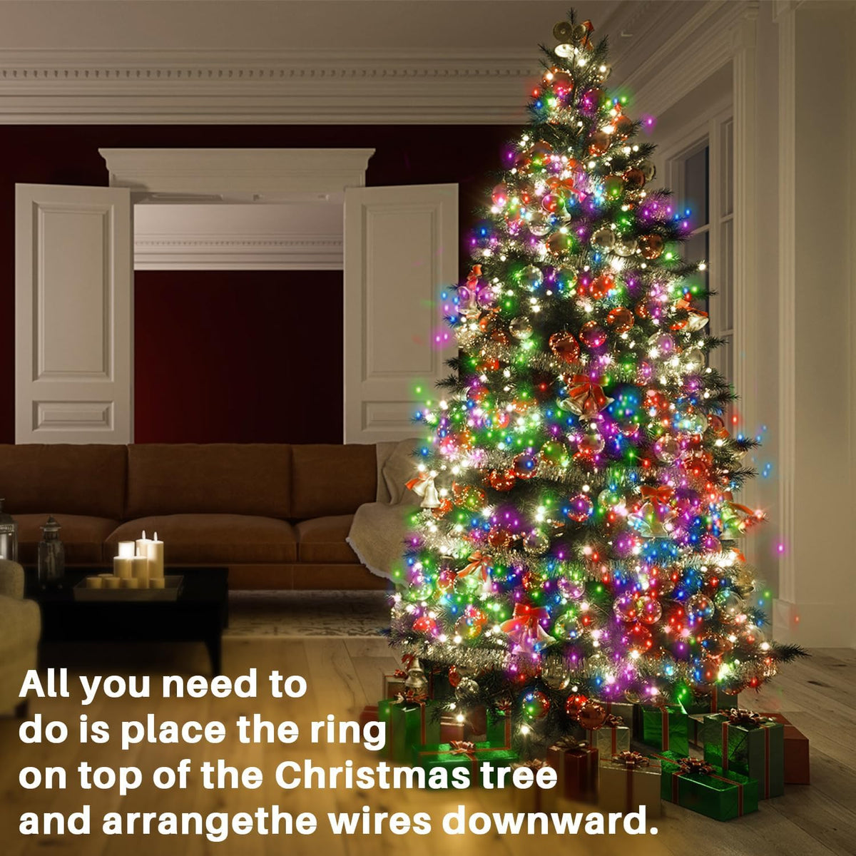 Easy Setup Smart Christmas Tree Lights 400 LED