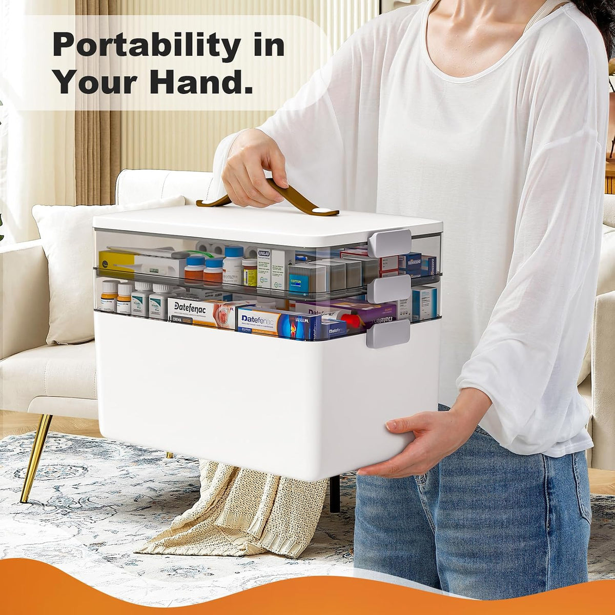 3-Tier Medicine Storage Organizer Box