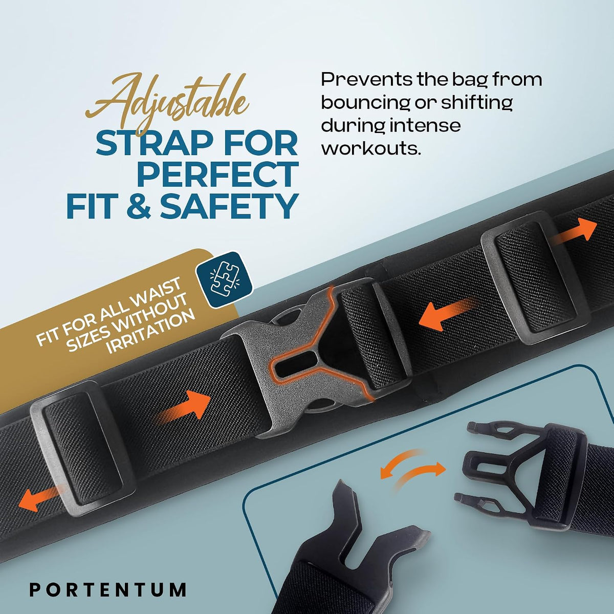 Reflective Running Belt with Adjustable Strap