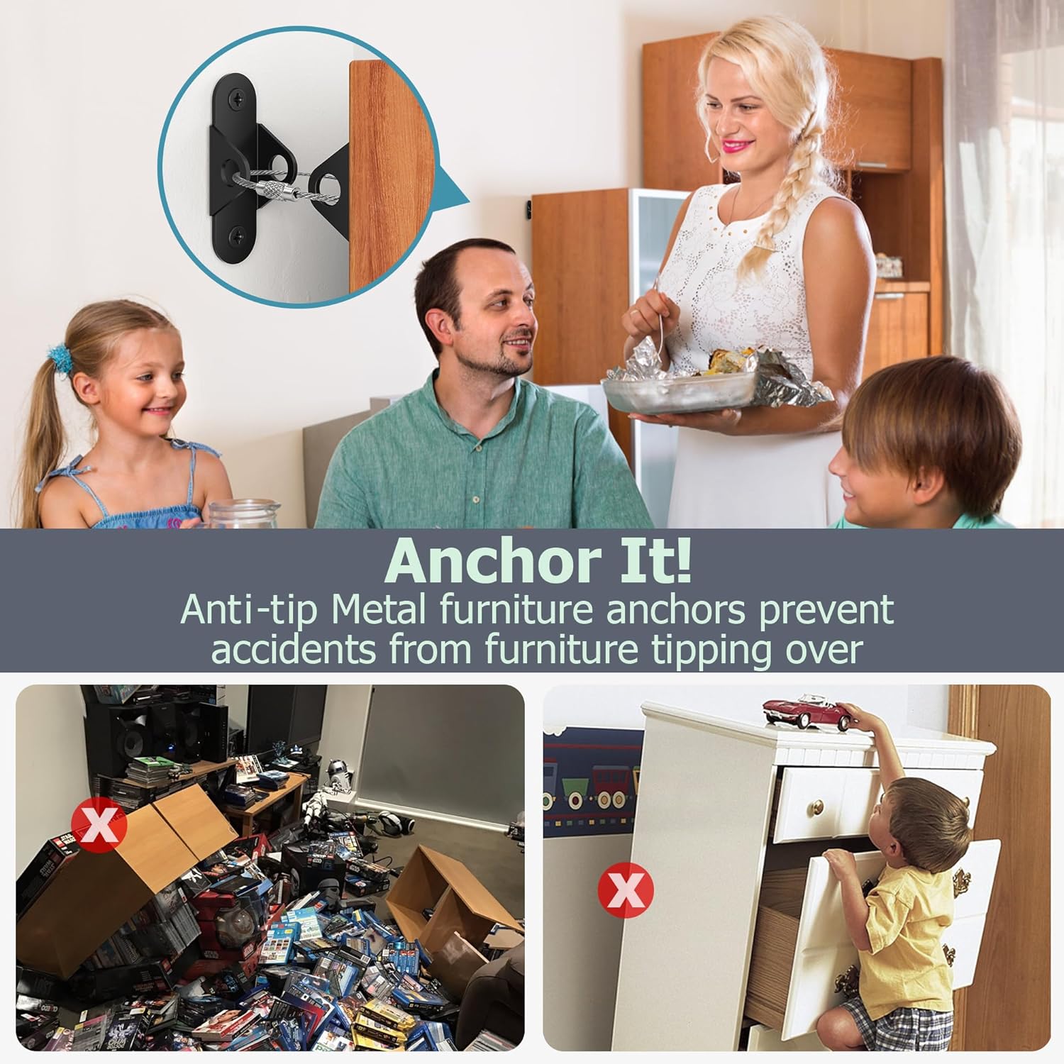 Furniture Anti-Tip Anchor Pack