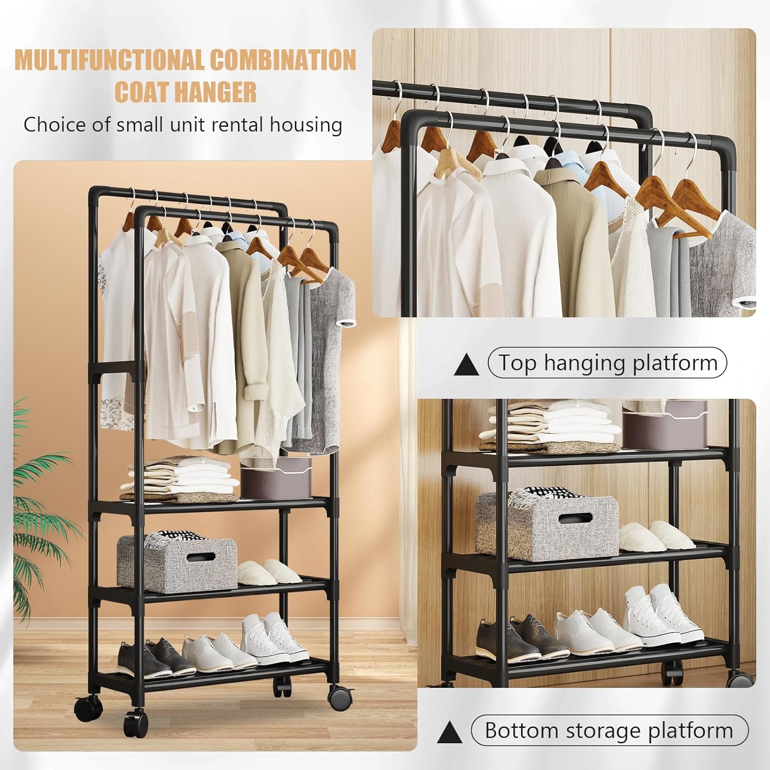 Rolling Clothes Rack
