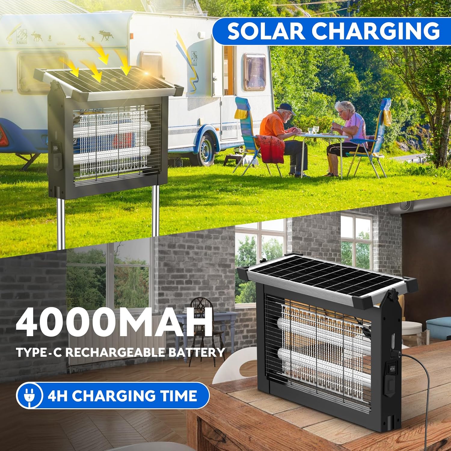 Solar Fly Zapper Lamp
