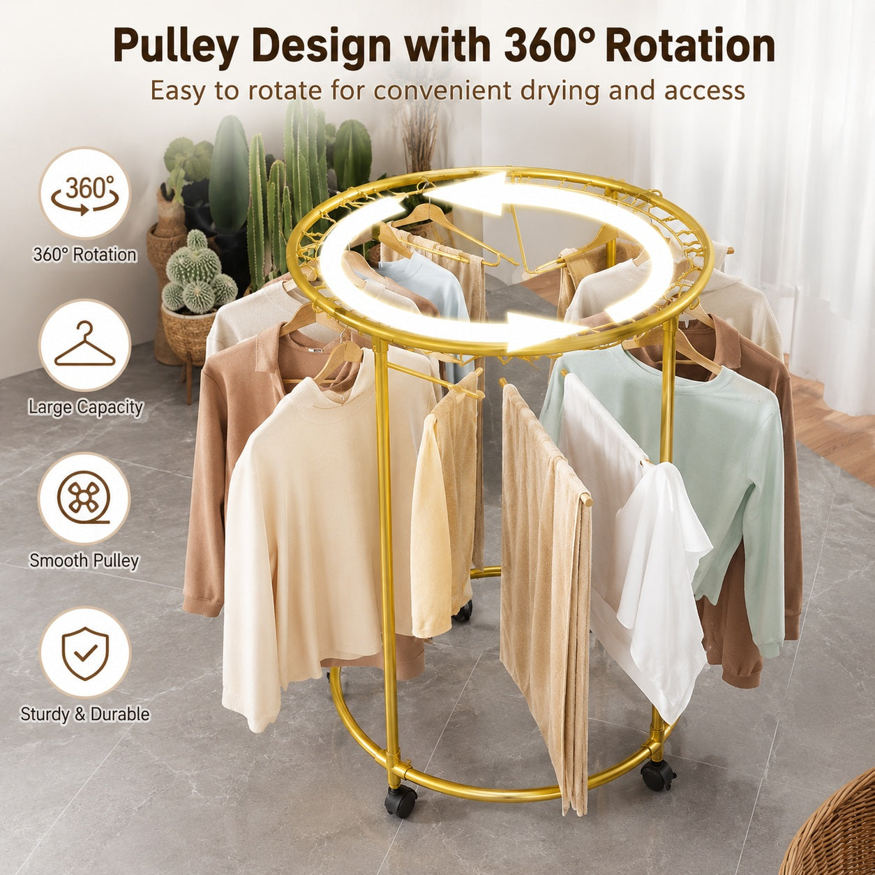 Rolling Clothes Rack