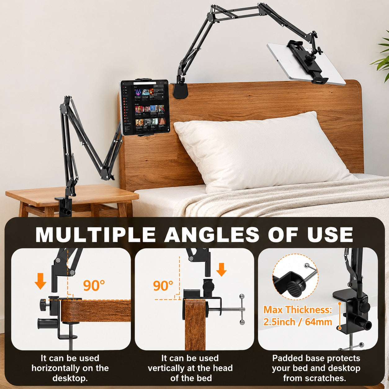 Multi-Device Stainless Steel Adjustable Holder