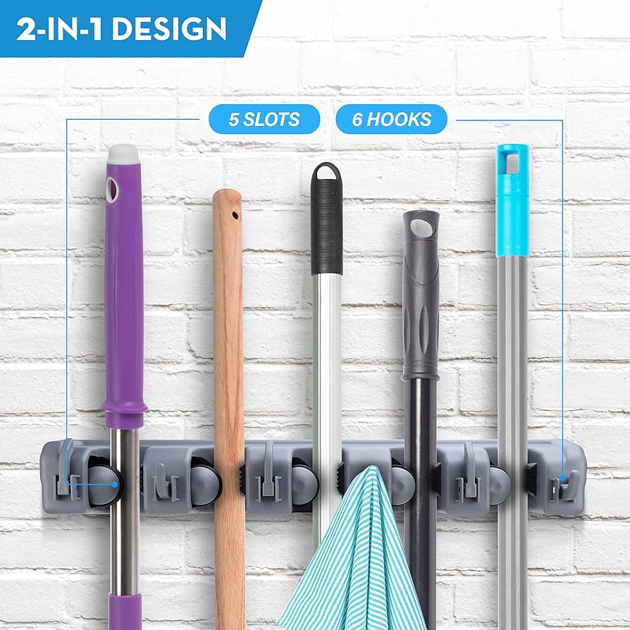 Wall-Mounted Broom Holder
