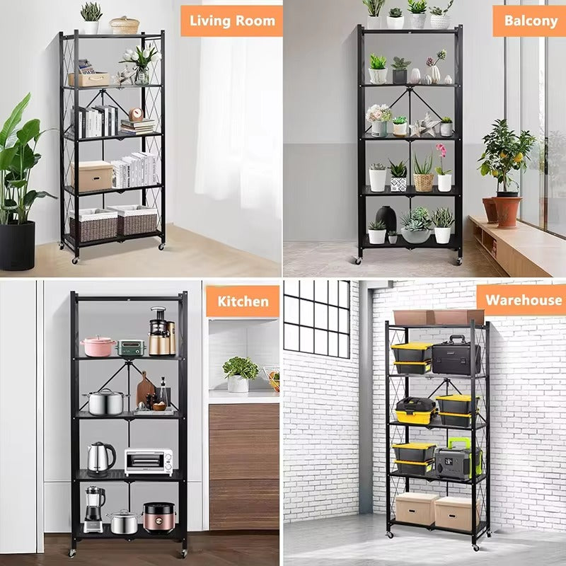 Foldable Shelves with Wheels