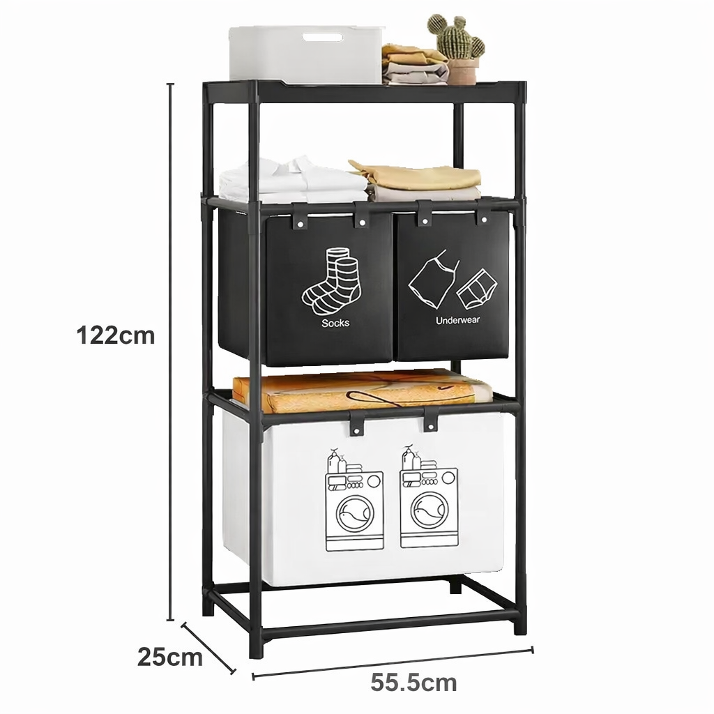 Laundry Rack with Baskets