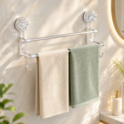 Double towel suction rack