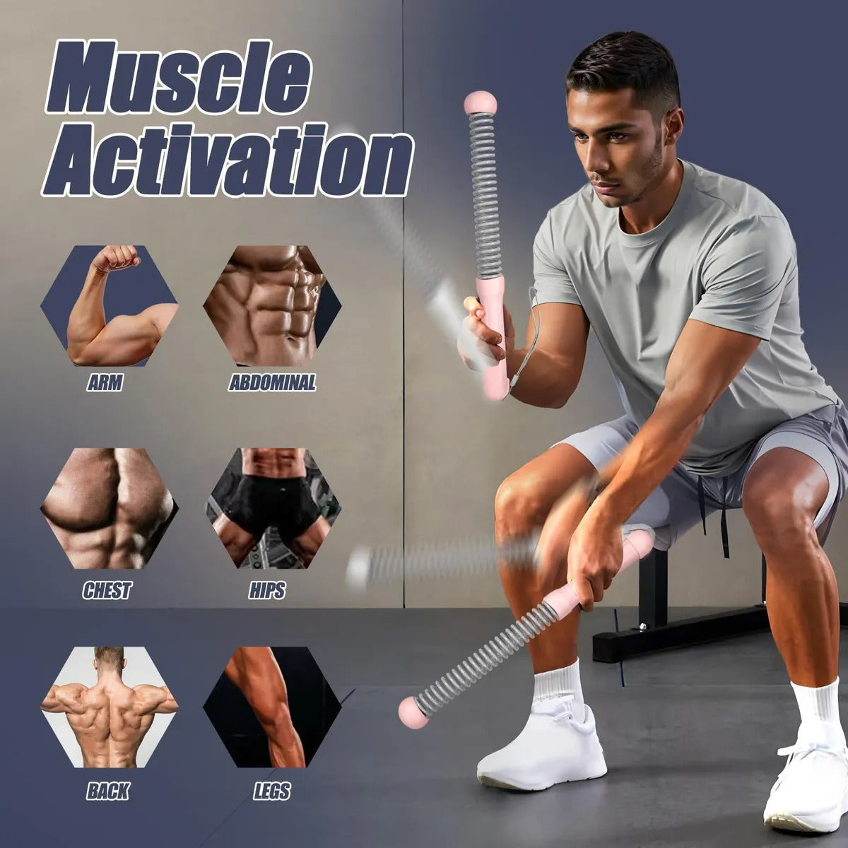 Portable Battle Rope Trainer (Set of 2)