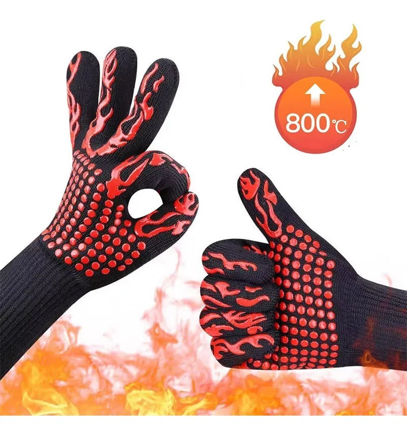 Heat Resistant Fire Gloves (Set of 2)