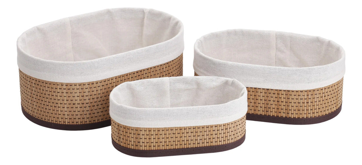 Woven Storage Basket Set with Liner