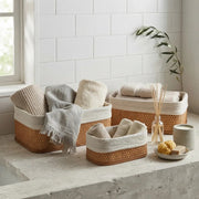 Woven Storage Basket Set with Liner