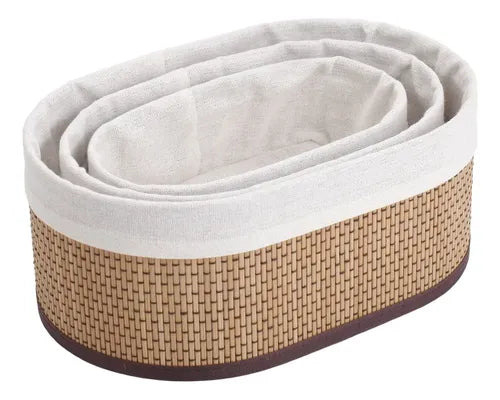 Woven Storage Basket Set with Liner