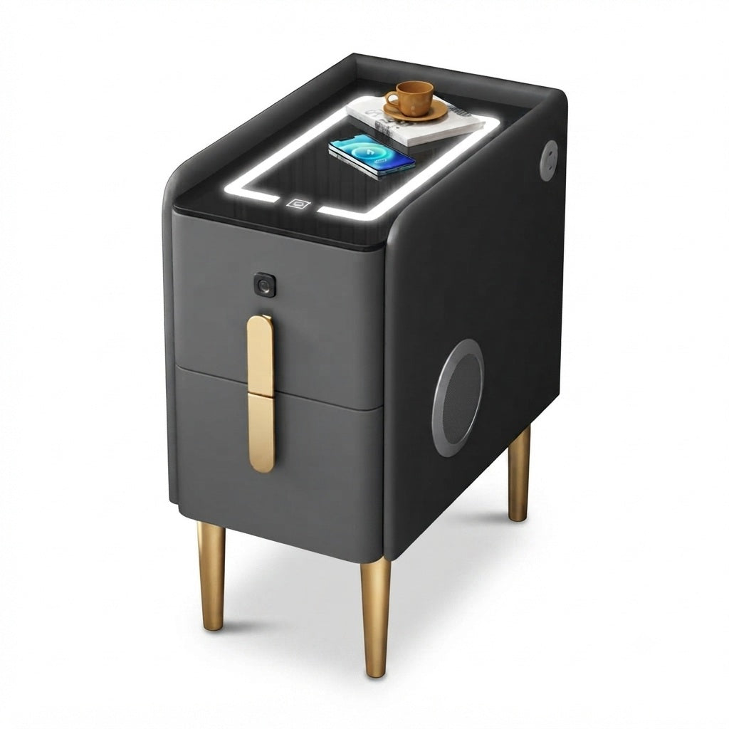 Smart Nightstand With Fingerprint Lock