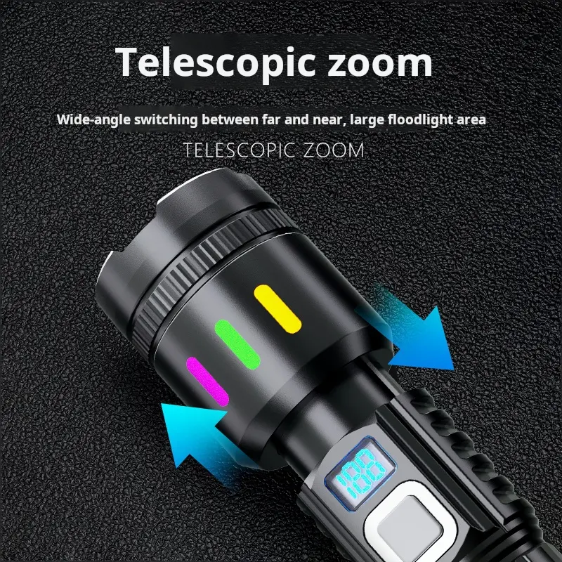 High-Power Rechargeable Flashlight