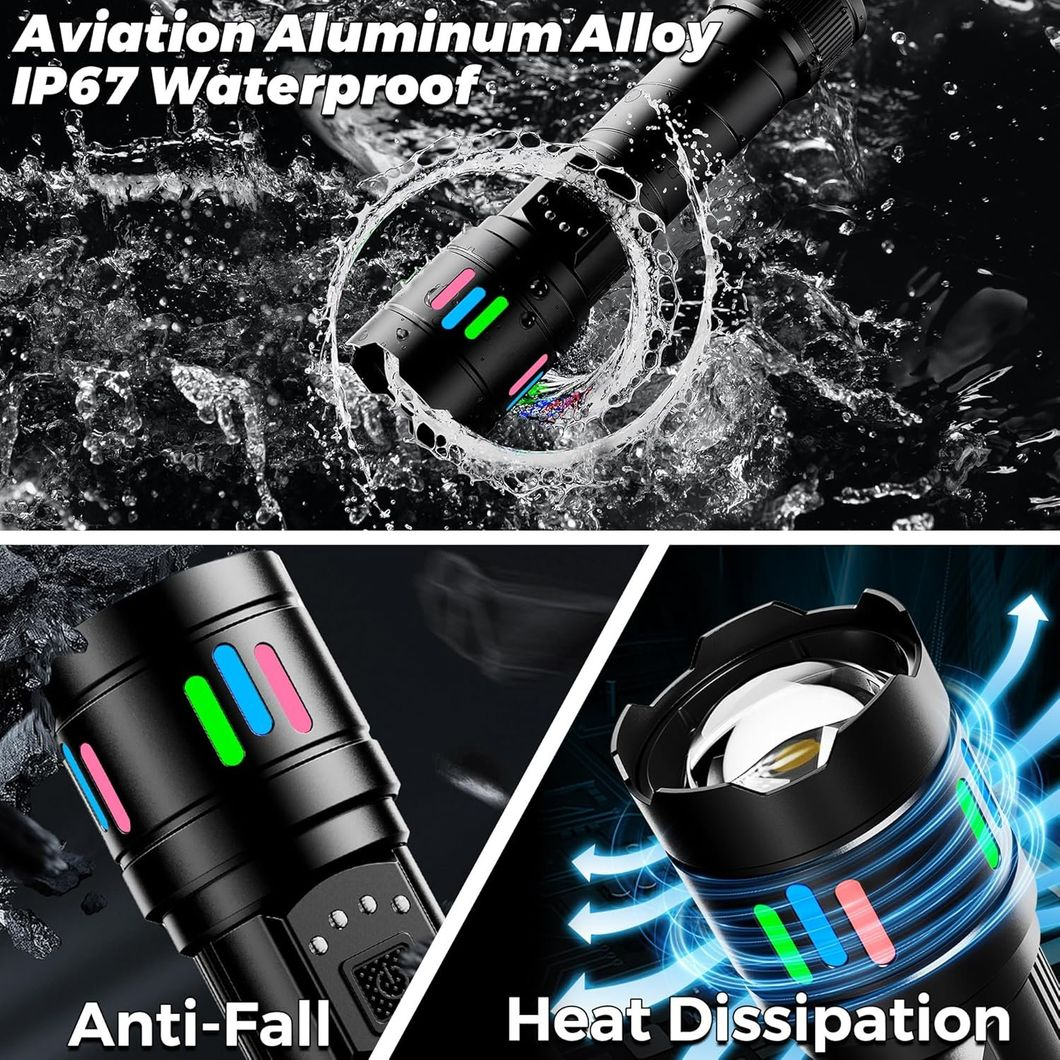 High-Power Rechargeable Flashlight
