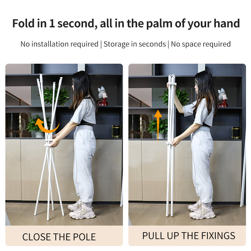 Double-Rod Folding Drying Rack