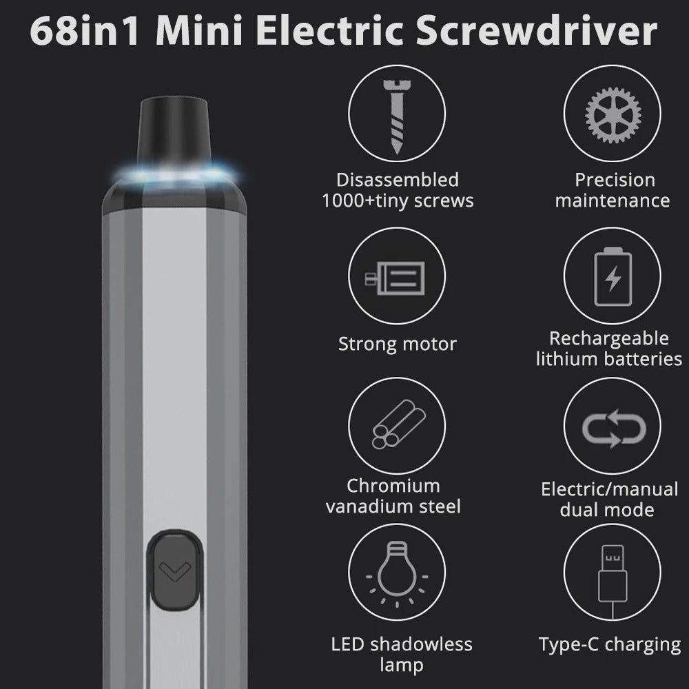 Rechargeable 68 in 1 Electric Screwdriver