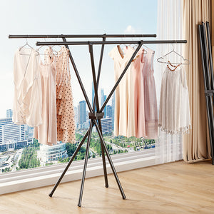 Double-Rod Folding Drying Rack