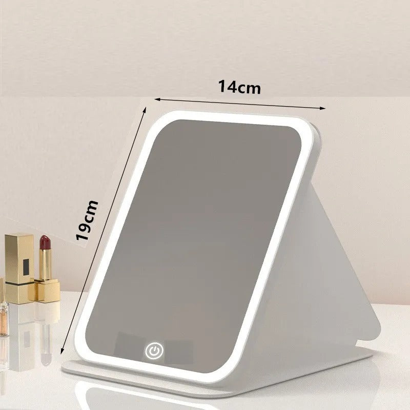 Foldable LED Makeup Mirror