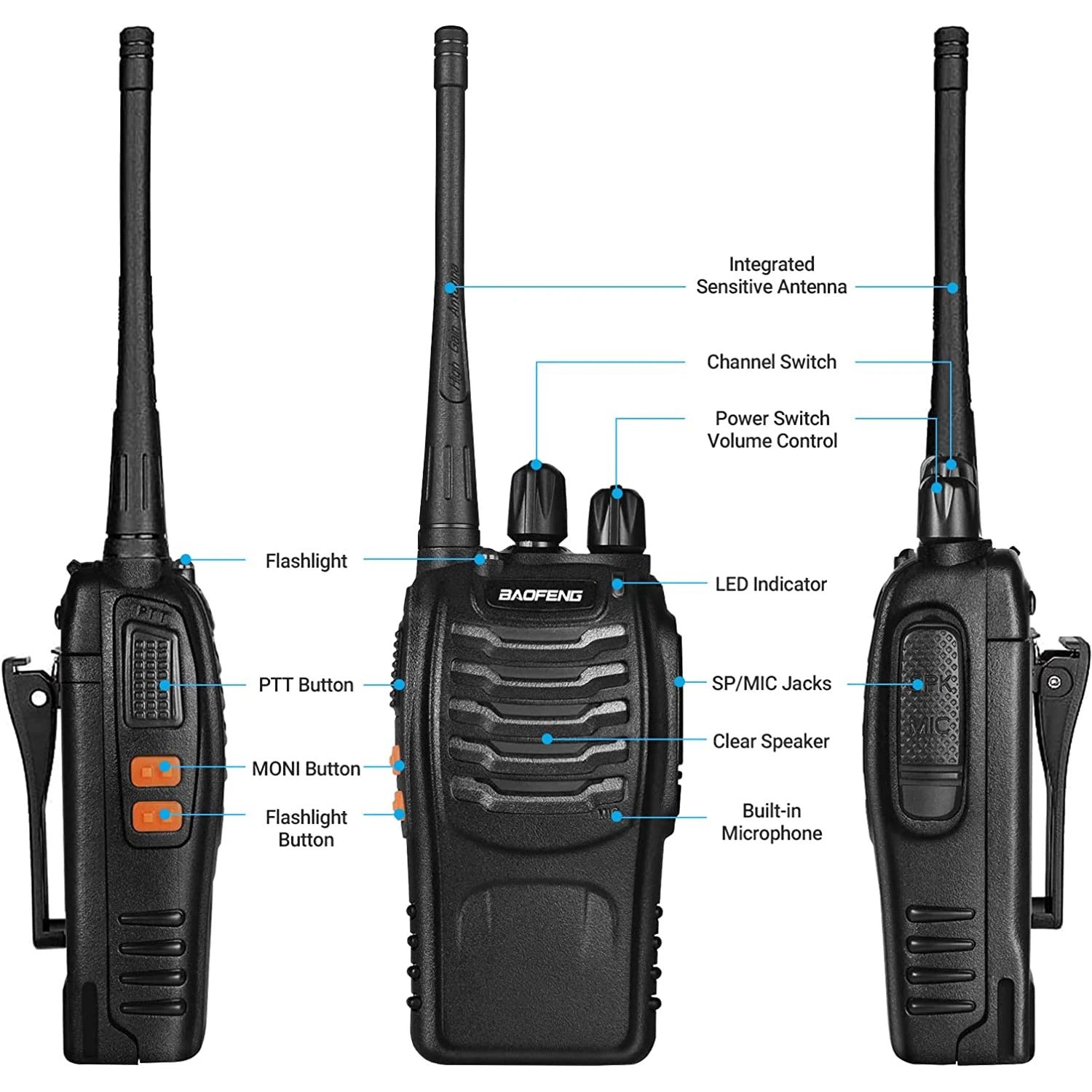 BF-888S Talkie-Walkie x2
