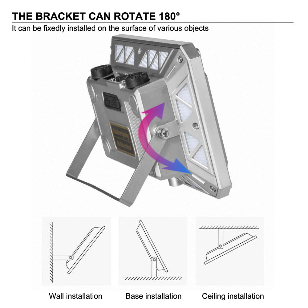 Rechargeable LED Floodlight + 4 Color Lenses