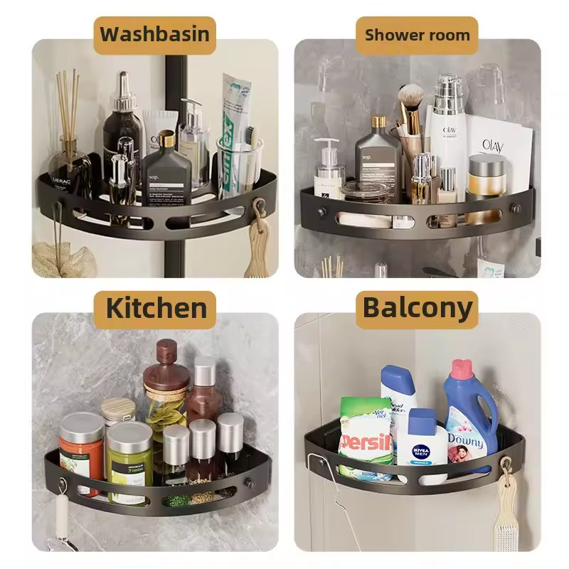 Plastic Corner Bathroom Suction Rack