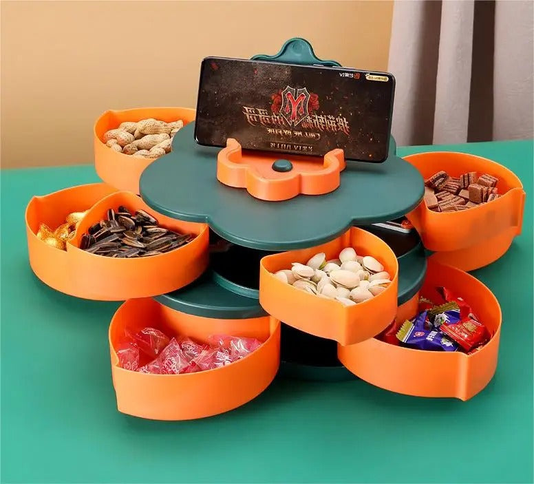 Rotating Flower Storage Box and Phone Holder