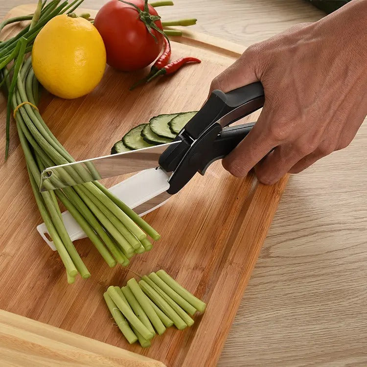 2 in 1 Kitchen Scissors and Knife