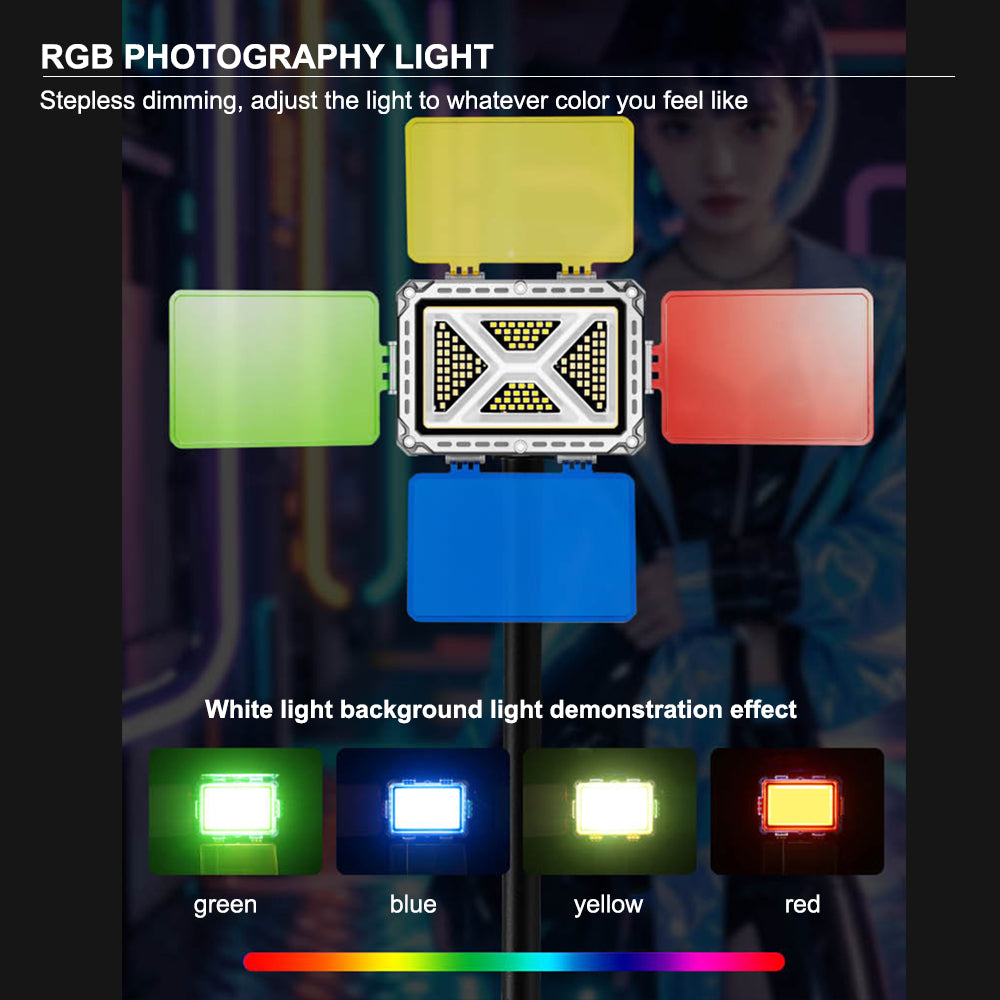 Rechargeable LED Floodlight + 4 Color Lenses