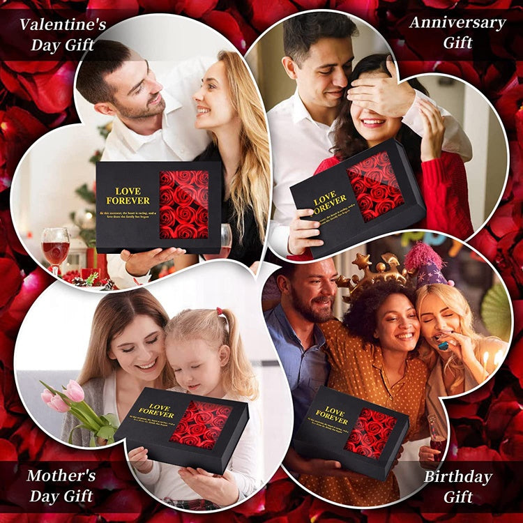 Eternal Rose Gift Box with Blue Butterfly Necklace