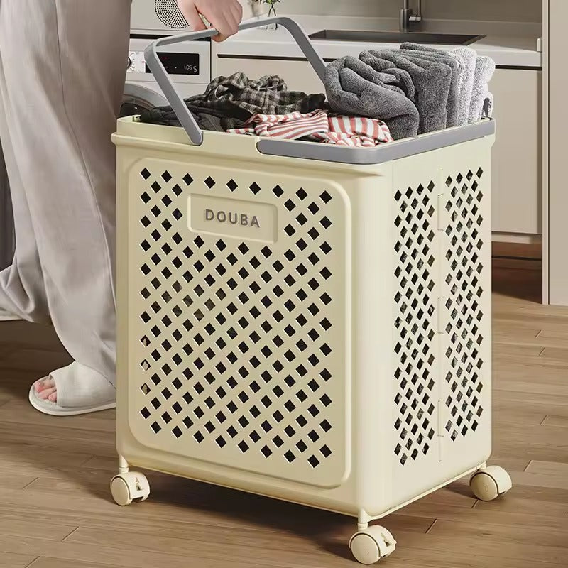 Foldable Rolling Laundry Basket