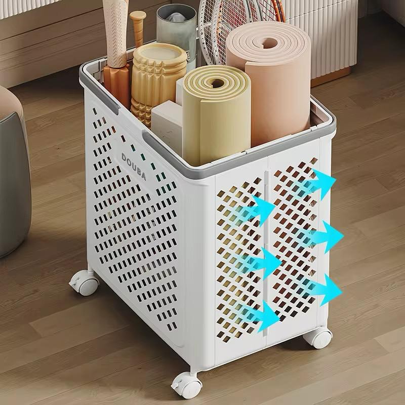 Foldable Rolling Laundry Basket