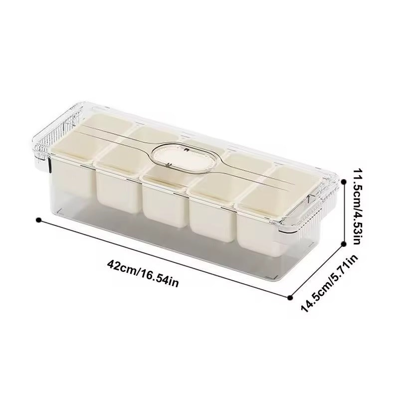 5 in 1 Transparent Storage Containers
