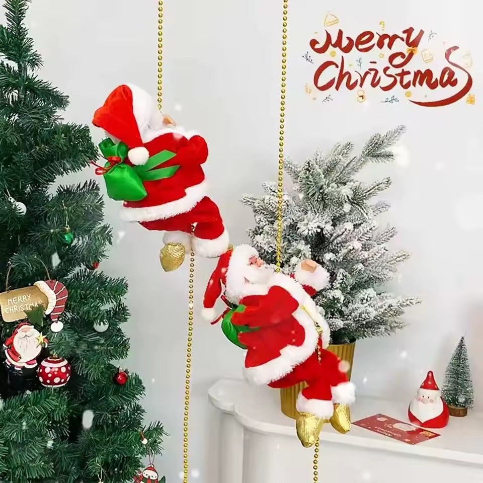 Electric Rope Climbing Santa