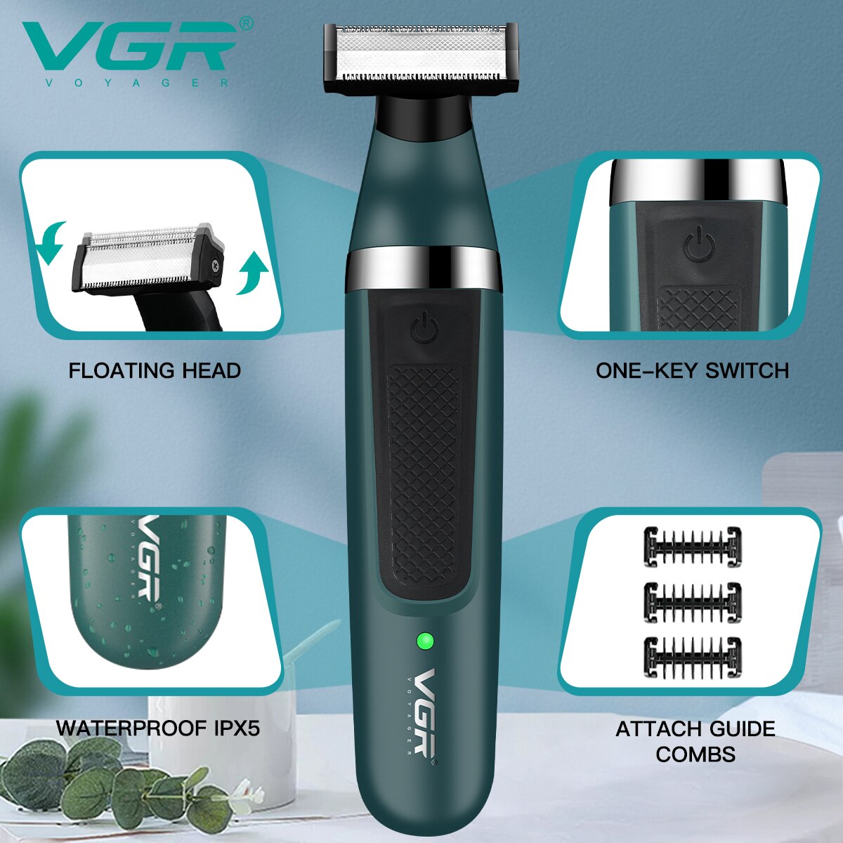 VGR V-393 2 in 1 Face and Body Electric Shaver