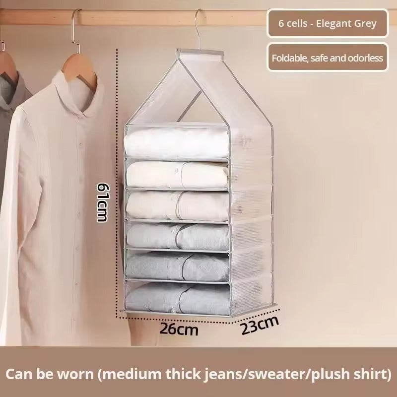 Hanging Wardrobe Organizer (6 Layers)