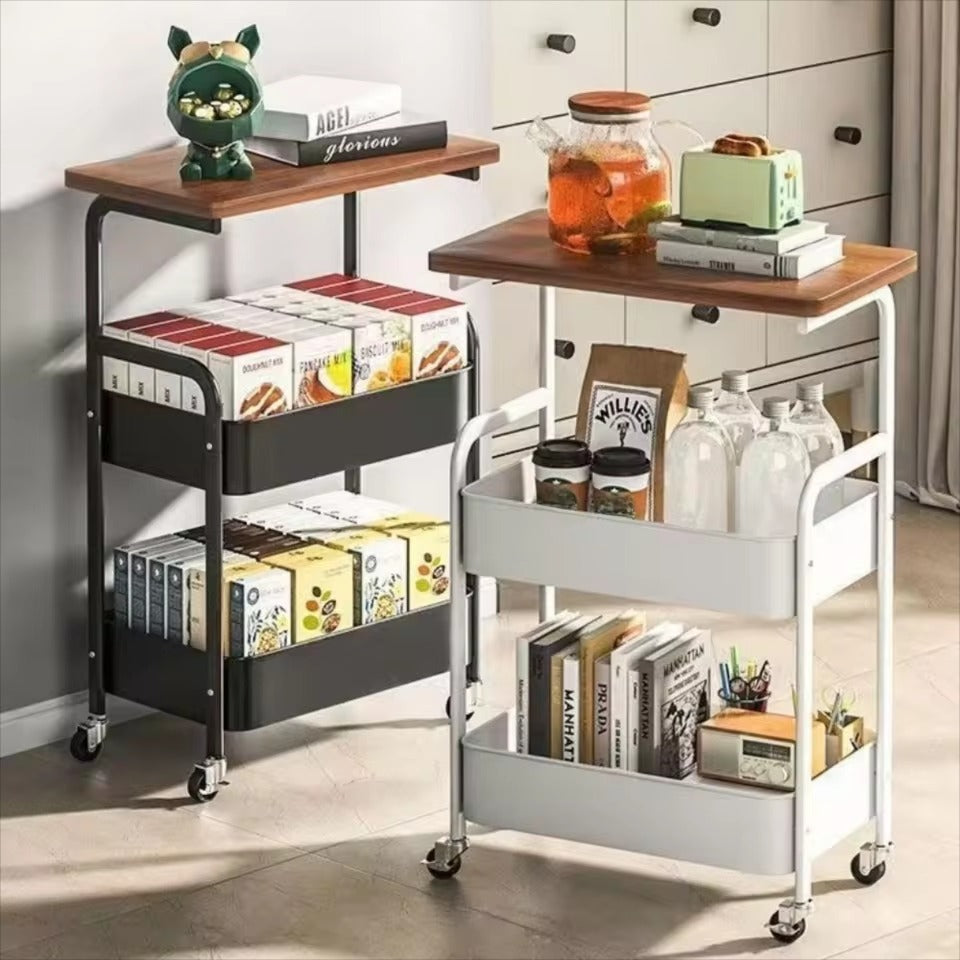 Slim Rolling Side Table