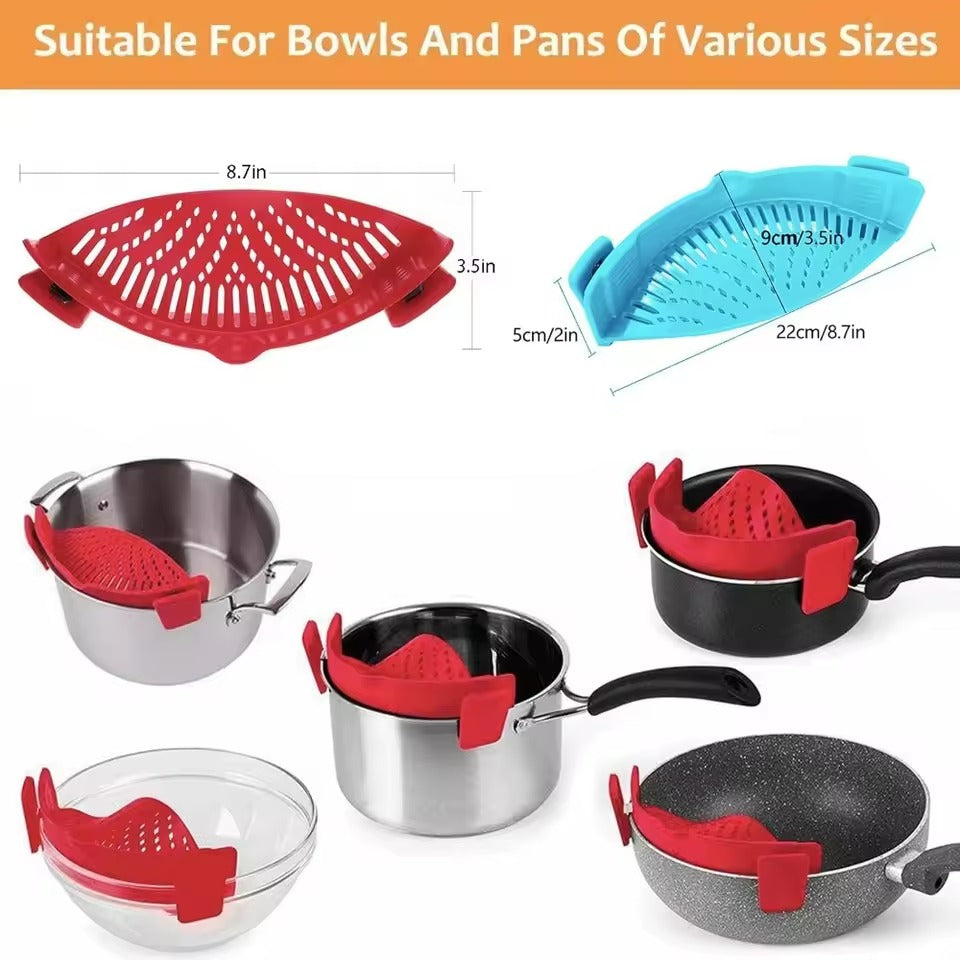 Clip-On Silicone Pot Strainer
