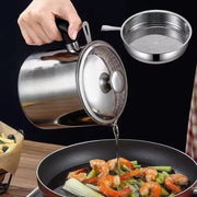Stainless Steel Container with Oil Filter