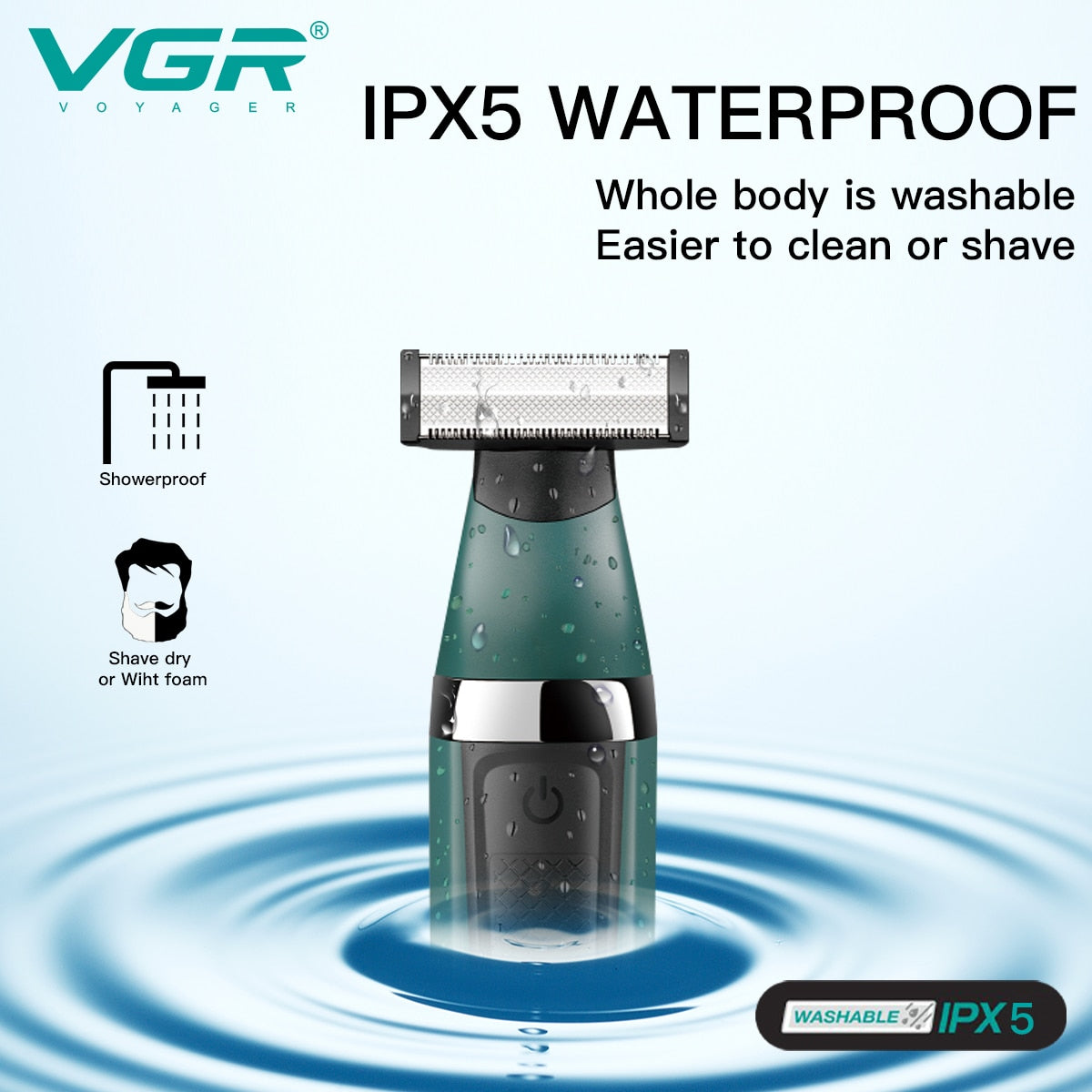 VGR V-393 2 in 1 Face and Body Electric Shaver