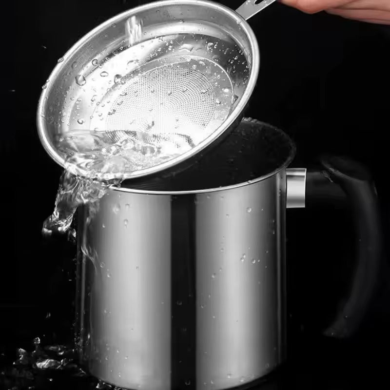 Stainless Steel Container with Oil Filter