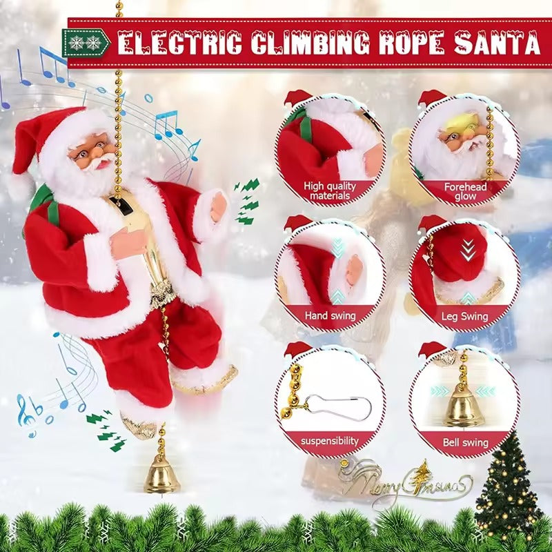 Electric Rope Climbing Santa